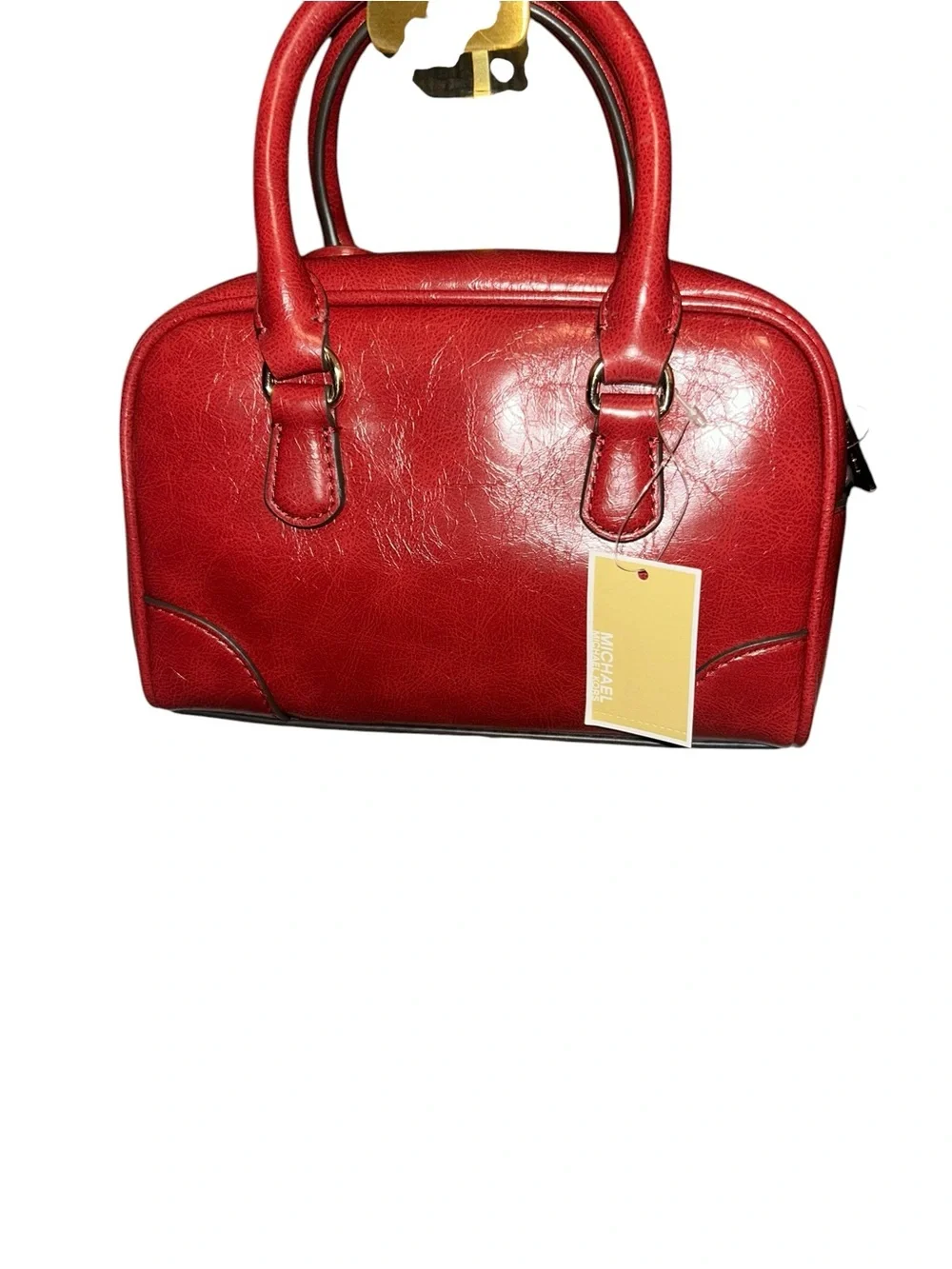 Michael Kors Red Leather Satchel Handbag NWT - Picture 2 of 4